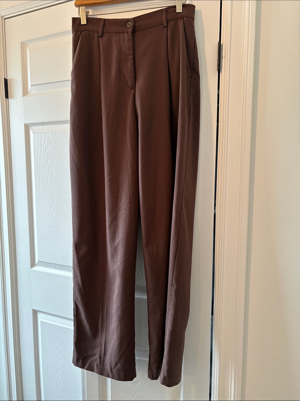 Garage Women's Brown Straight-Leg Trousers
